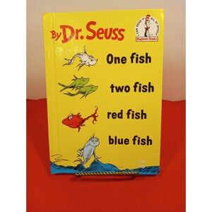 DR. SEUSS- 1 FISH 2 FISH RED FISH BLUE FISH BOOK/ VINTAGE/FAST SHIP